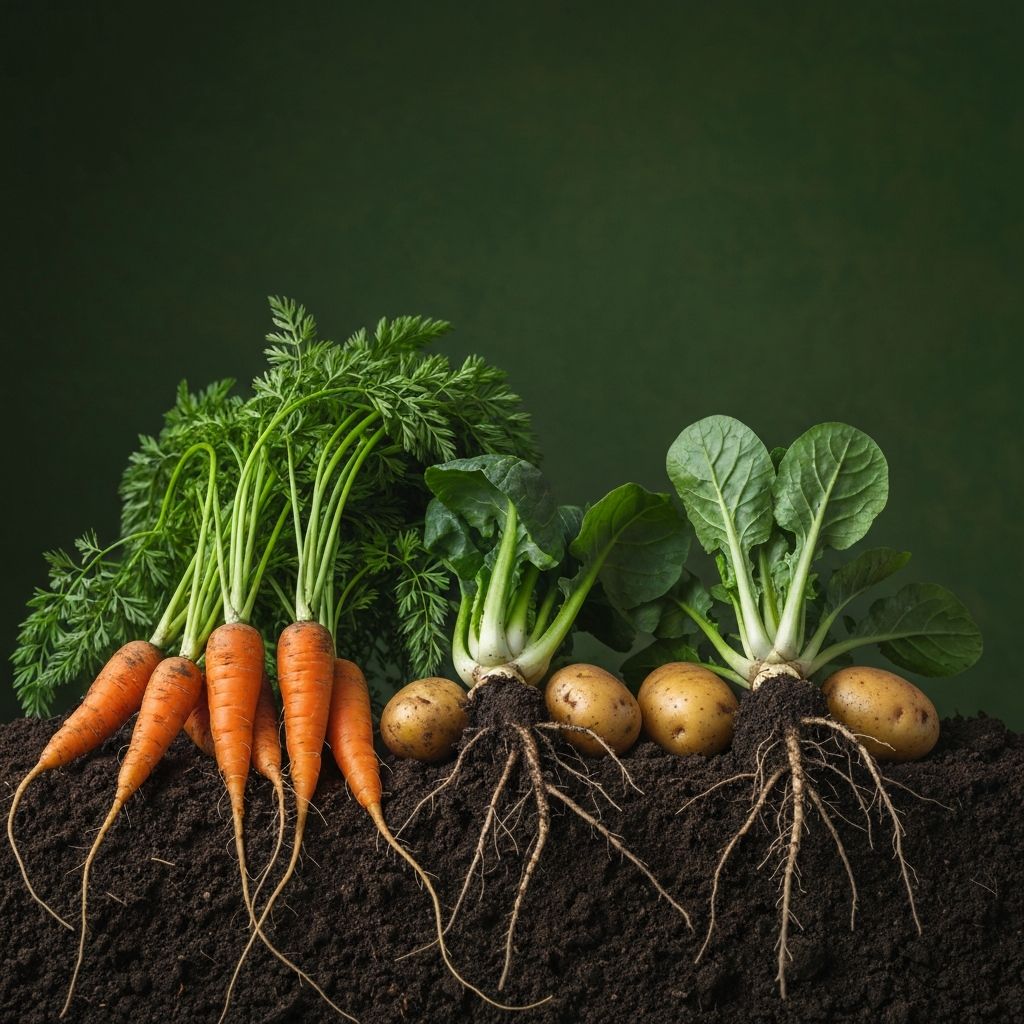 Fresh seasonal vegetables just harvested, earthy textures and natural light